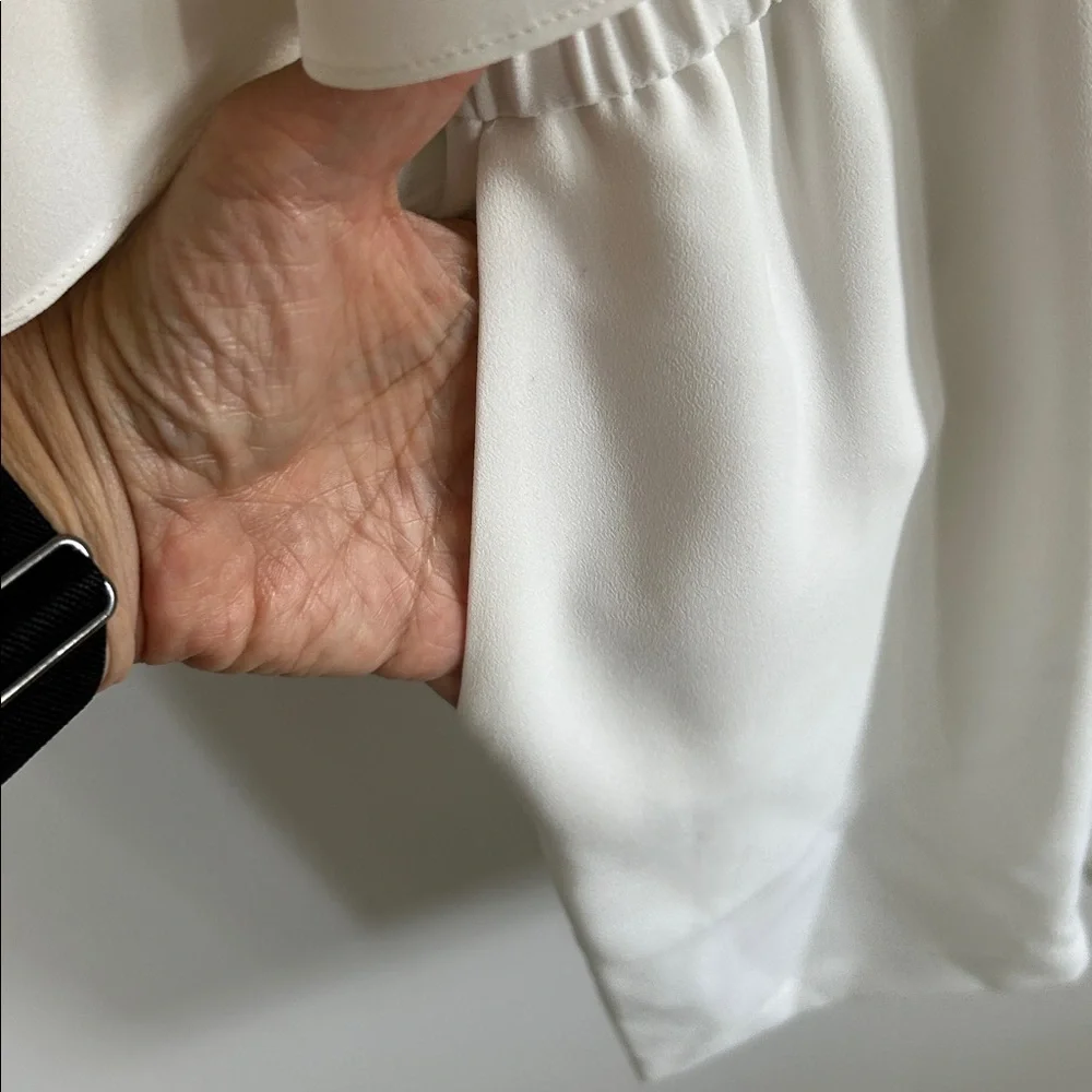 BCBGMAXAZRIA Indina Cape Romper White